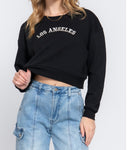 Los Angeles Crop Sweater -Black