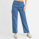 Marilyn Cotton Cargo Pants - Indigo