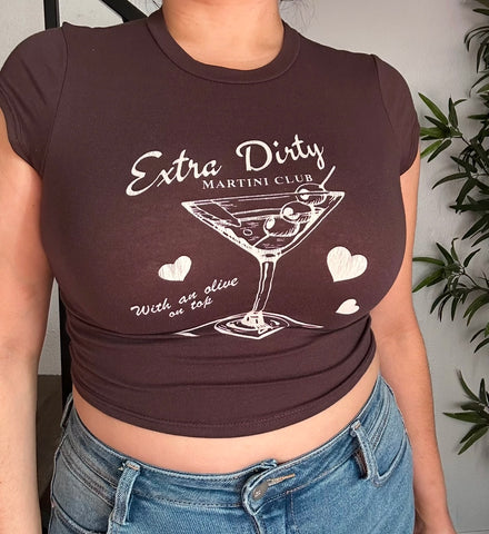 Extra Dirty Martini Top - Brown