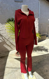 Adela Legging Set -Burgundy/Red