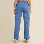 Marilyn Cotton Cargo Pants - Indigo