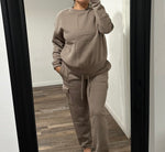 Crewneck Cargo Set -Taupe