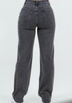 Letty Wide Leg Jeans -Grey