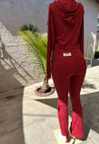 Adela Legging Set -Burgundy/Red