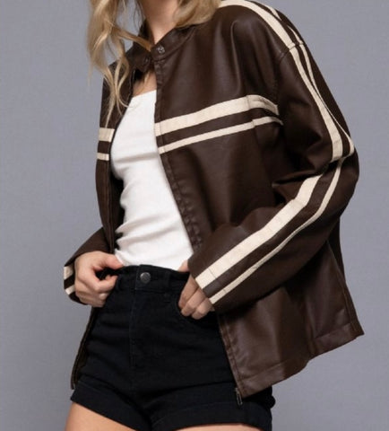 Leather Jacket - Brown