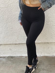 Ribbed Leggings- Black